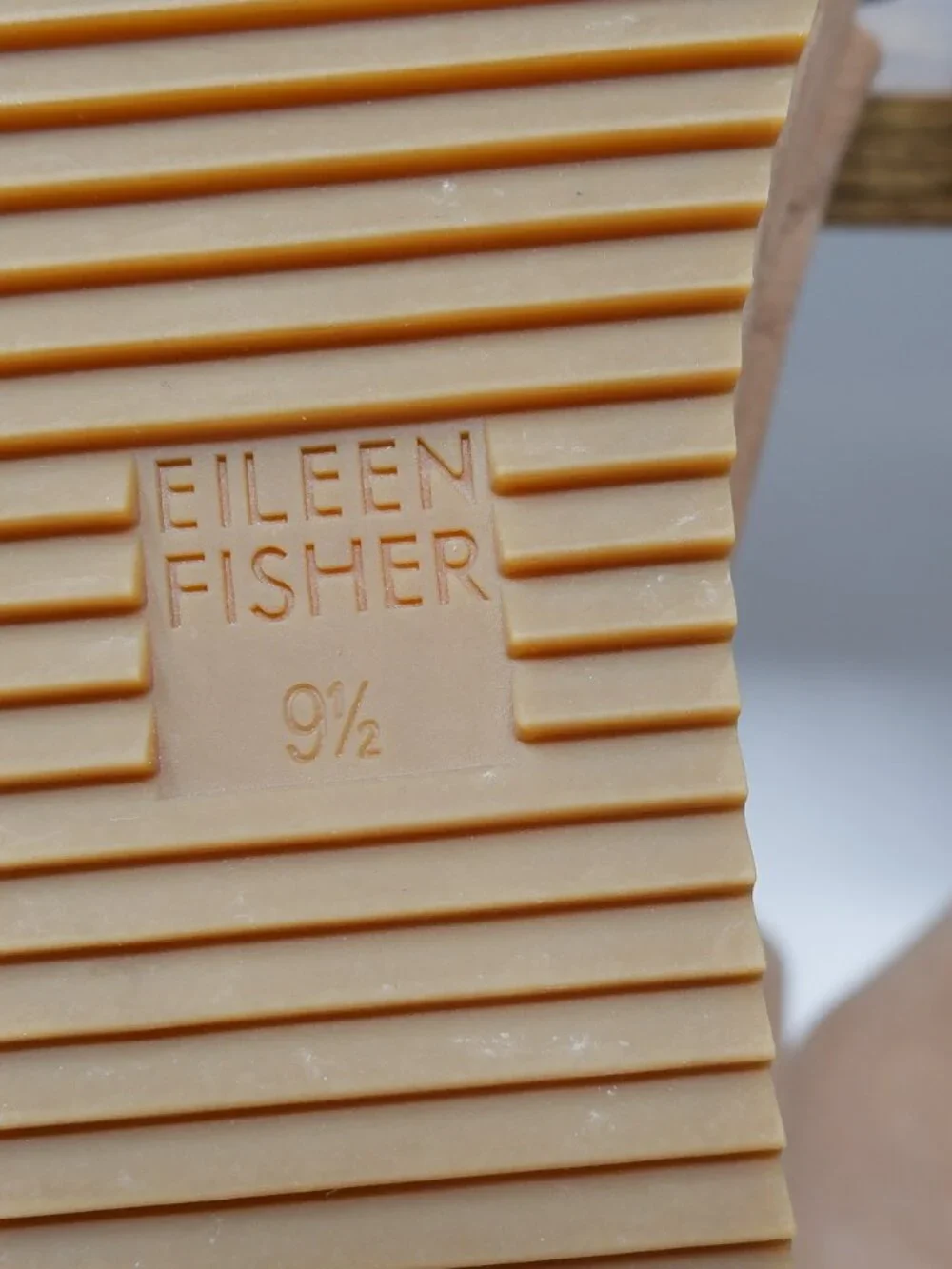 Eileen Fisher Elon Tan Leather Platform Crisscross Wedge Sandal Size‎ 9.5